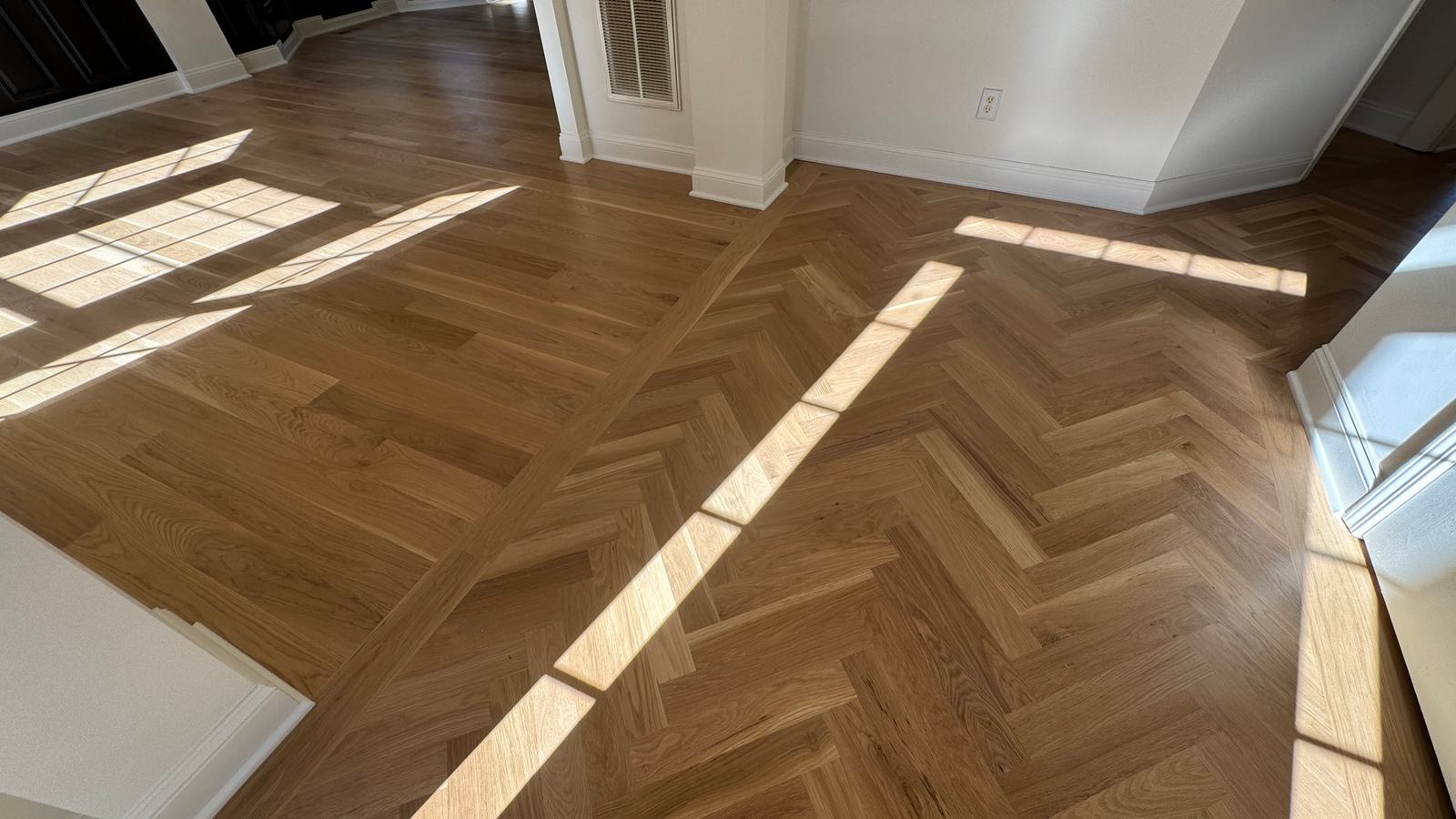 Completed hardwood flooring project by The Hardwood Guys