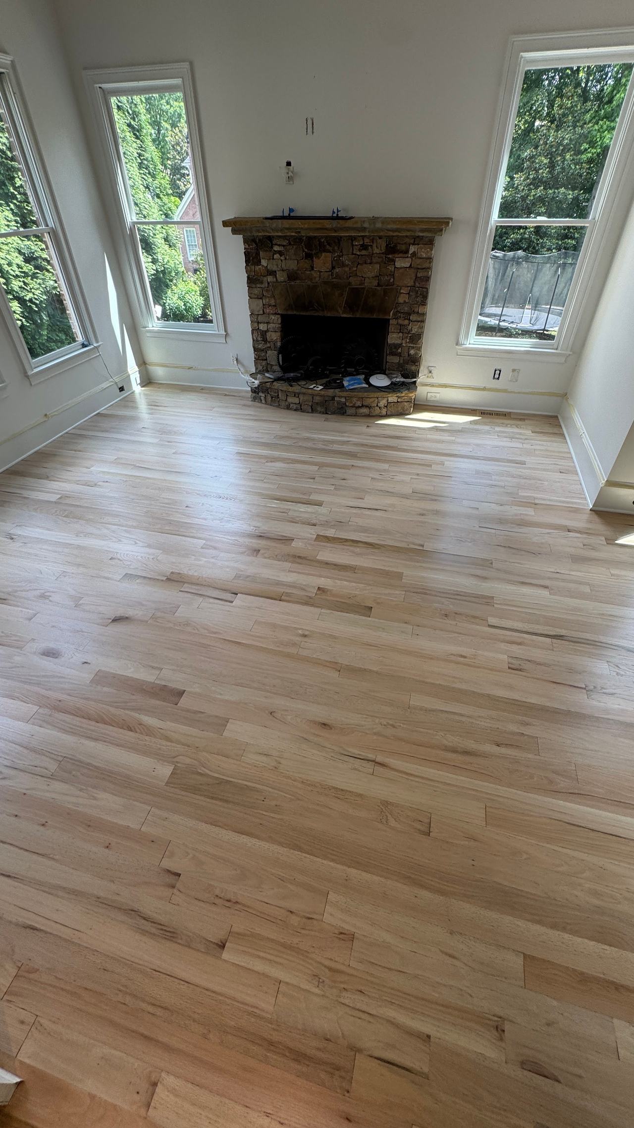 Stunning Red Oak Floor Transformation in Roswell — project photo by The Hardwood Guys