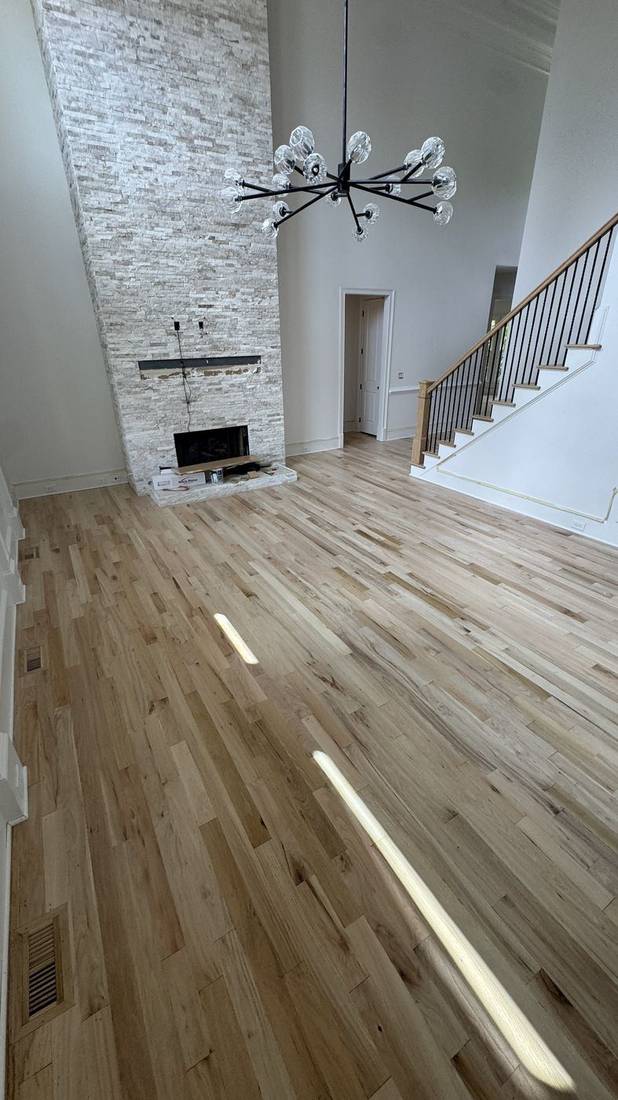 Stunning Red Oak Floor Transformation in Roswell — project photo by The Hardwood Guys