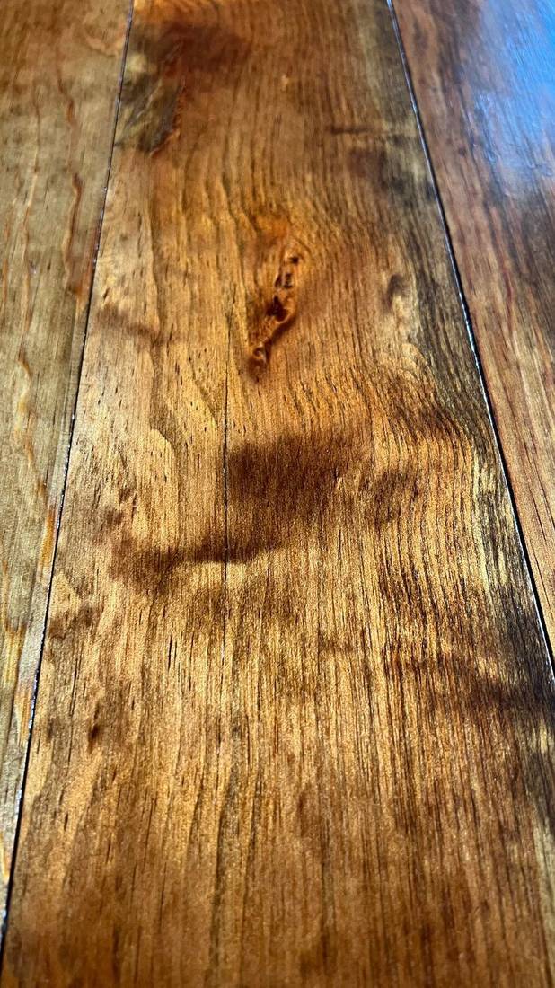 Curly and Character Grade Heart Pine — project photo by The Hardwood Guys