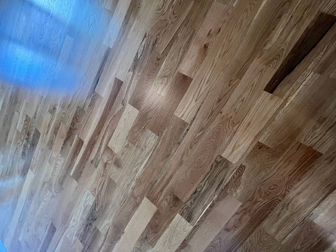 Enhancing the Beauty of 5-Inch Number 2 Grade White Oak — project photo by The Hardwood Guys