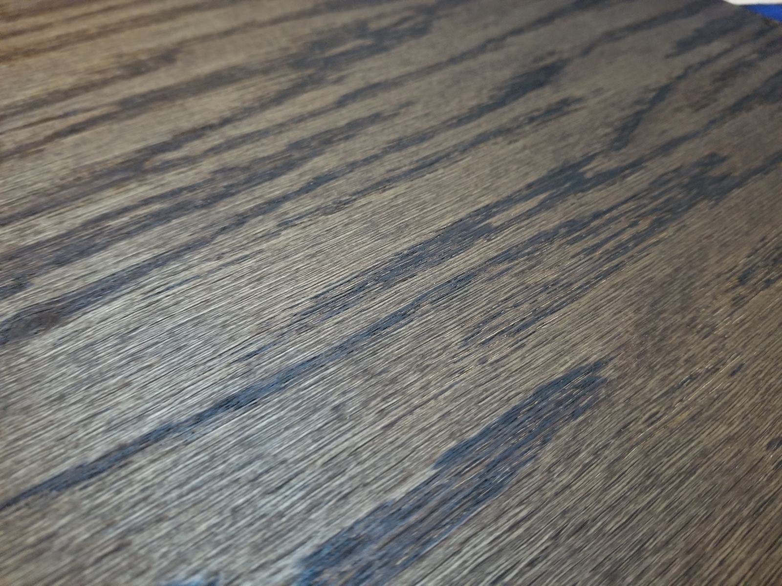 Dark Walnut hardwax oil finish sample on hardwood flooring