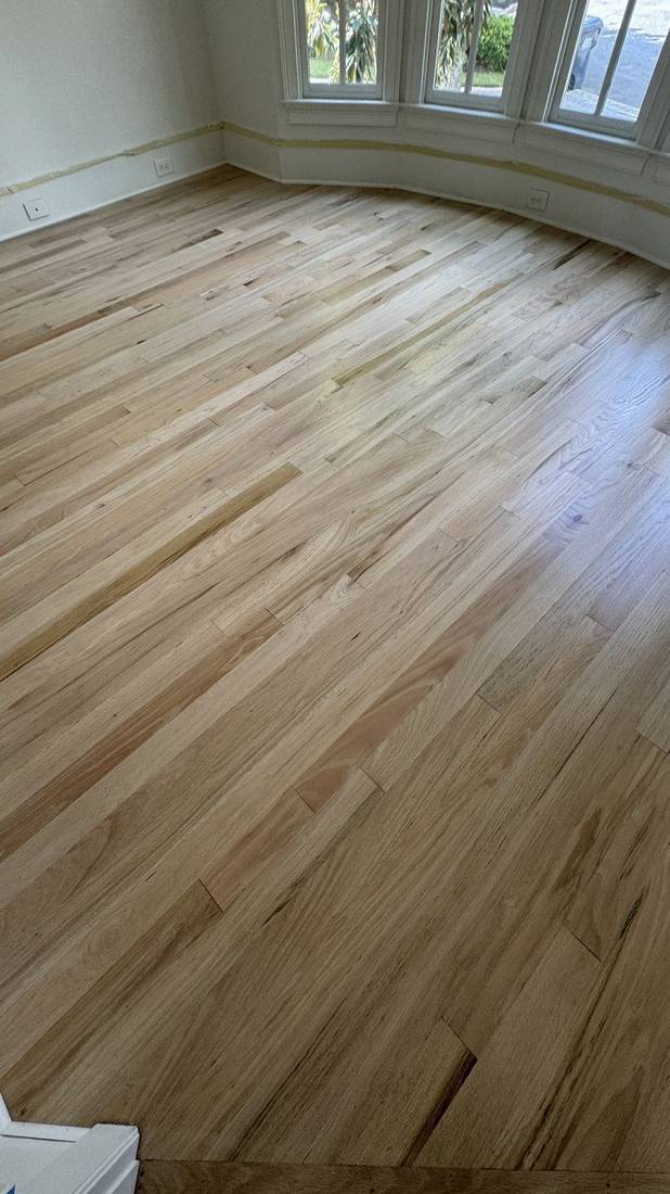 Stunning Red Oak Floor Transformation in Roswell — project photo by The Hardwood Guys
