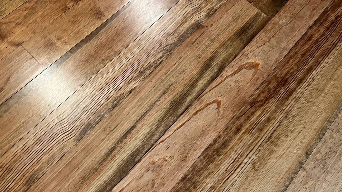 Curly and Character Grade Heart Pine — project photo by The Hardwood Guys