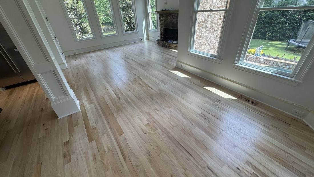 Stunning Red Oak Floor Transformation in Roswell — project photo by The Hardwood Guys