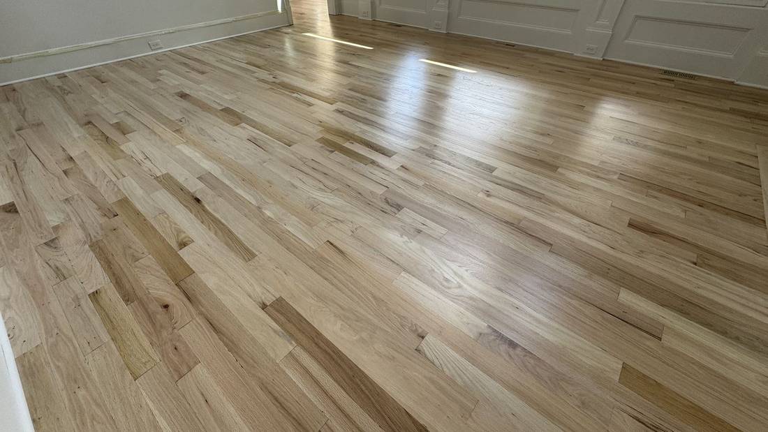 Stunning Red Oak Floor Transformation in Roswell — project photo by The Hardwood Guys