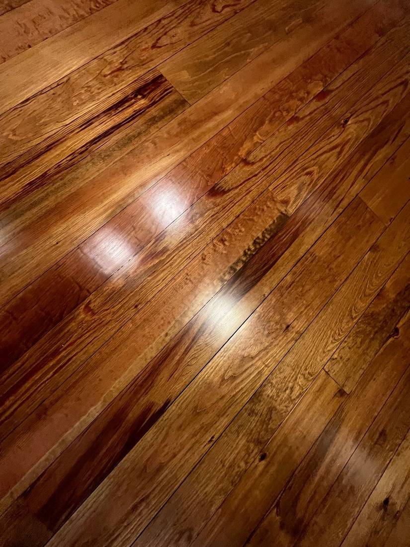 Curly and Character Grade Heart Pine — project photo by The Hardwood Guys