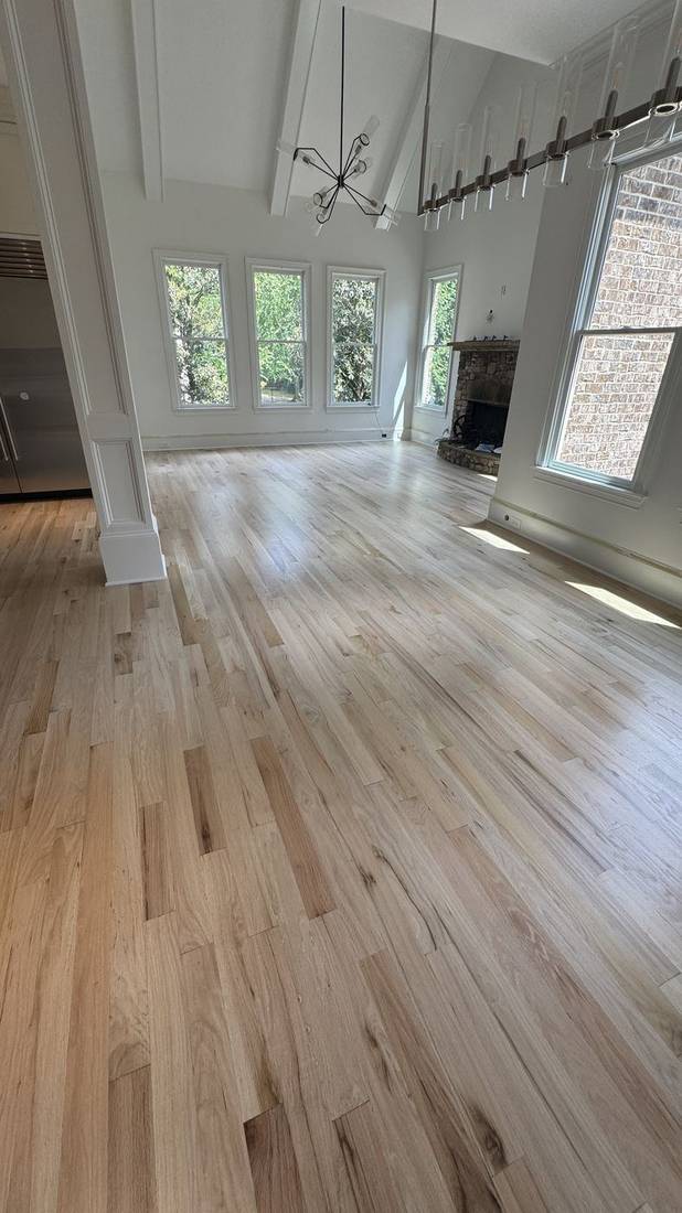 Stunning Red Oak Floor Transformation in Roswell — project photo by The Hardwood Guys