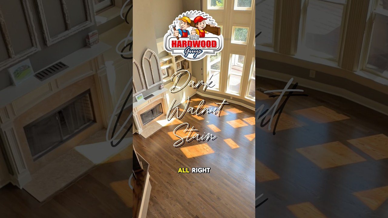 Dark walnut stain on refinished hardwood floors by The Hardwood Guys, serving Canton, GA