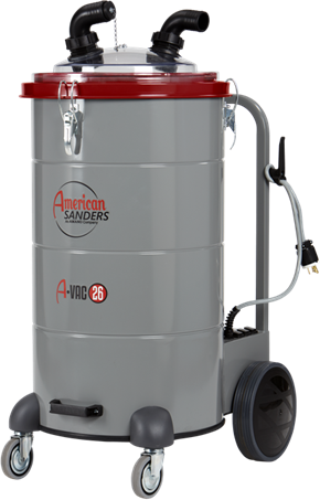 American Sanders A-VAC 26 dust containment vacuum, the unit our sanders run into on site