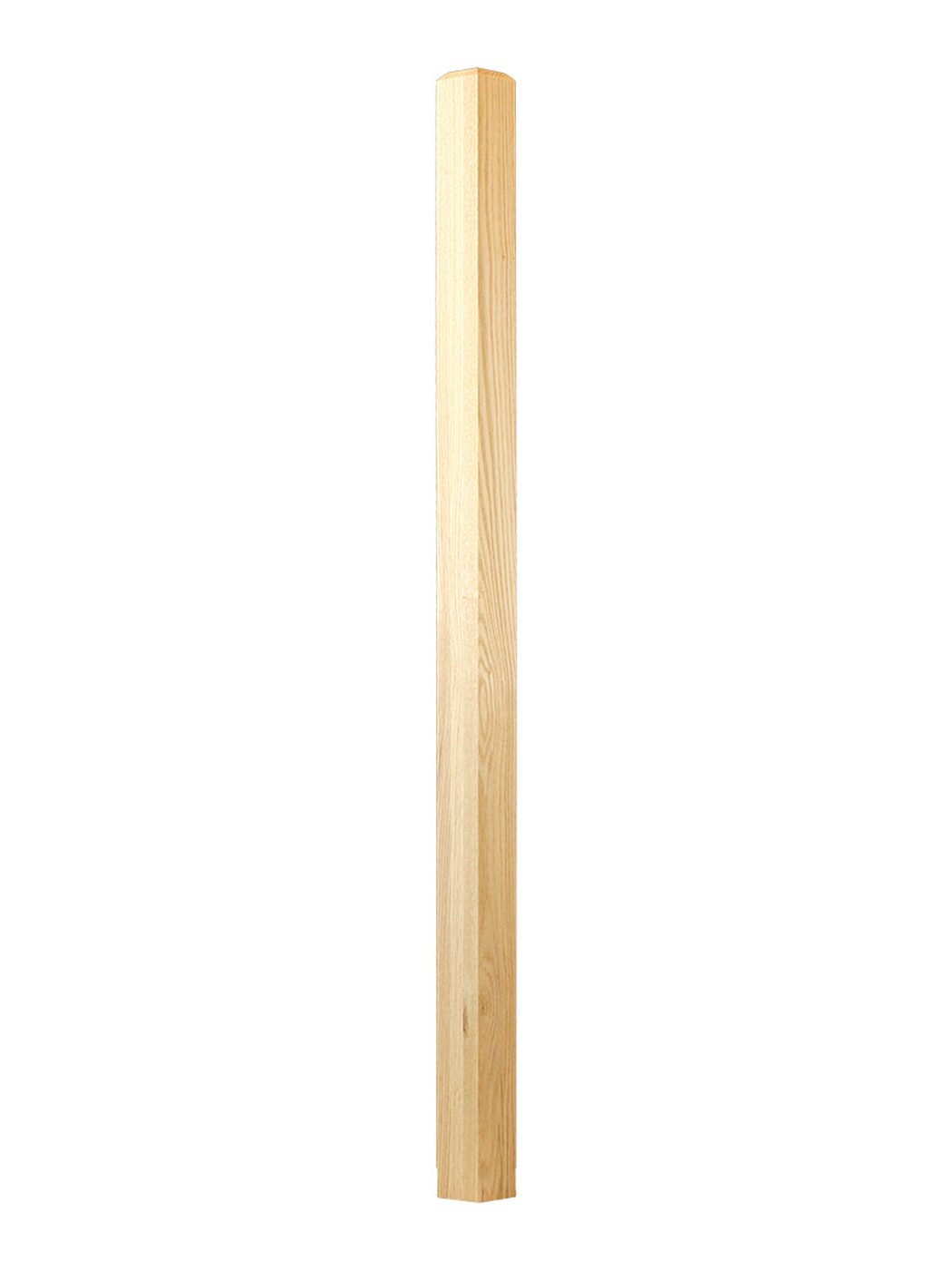 4076 Craftsman Newel (Plain) 3-1/2" x 56" White Oak