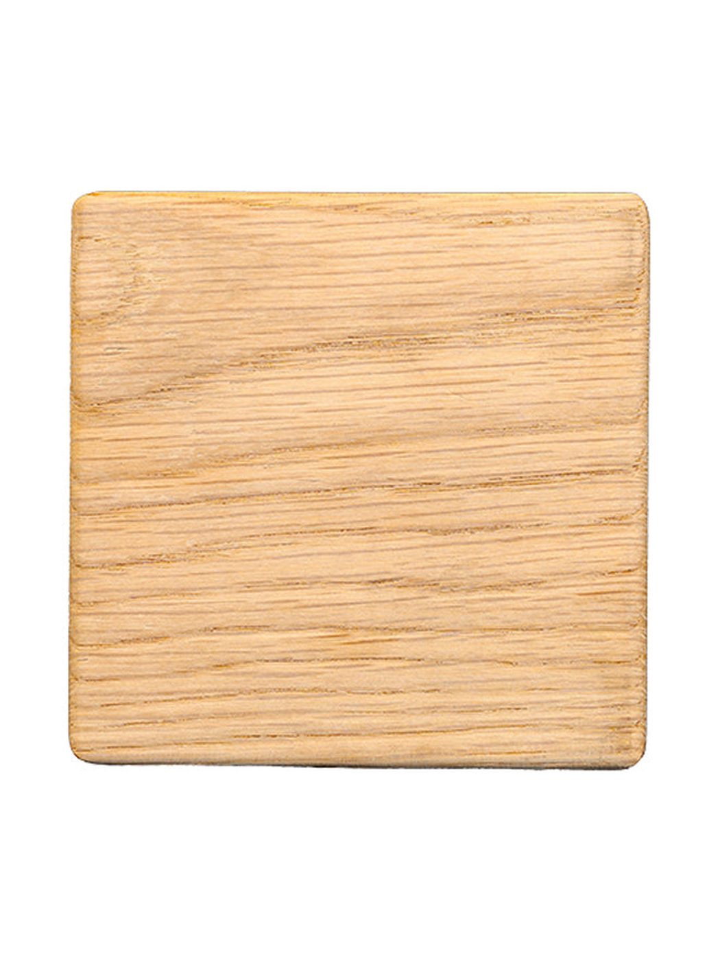 Red oak rosette wall plate for a handrail return