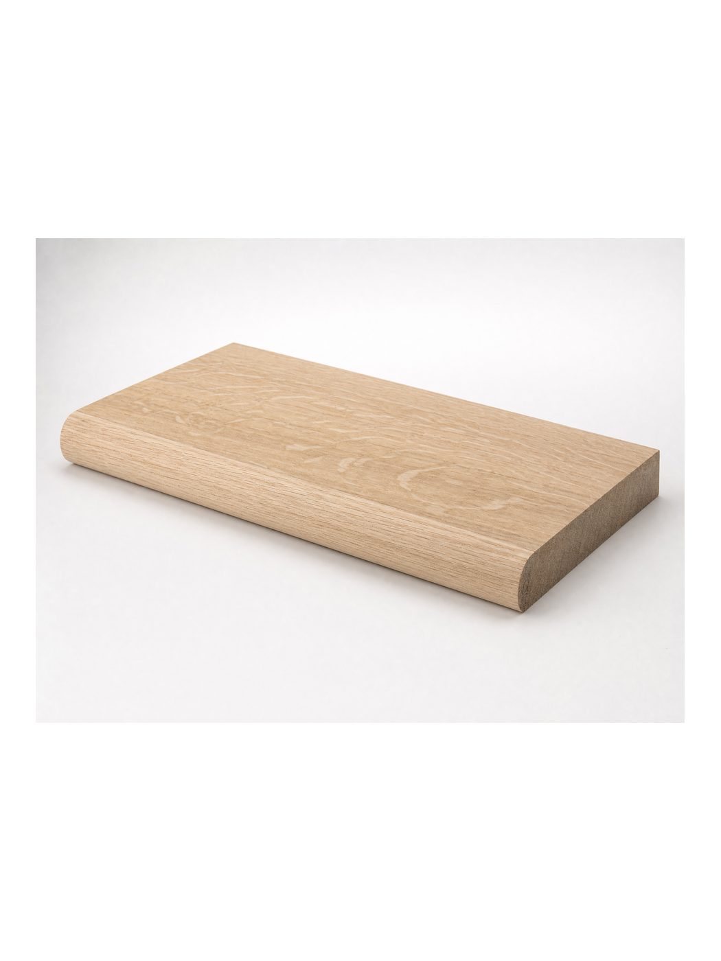 White Oak Stair Treads - Solid Bullnose