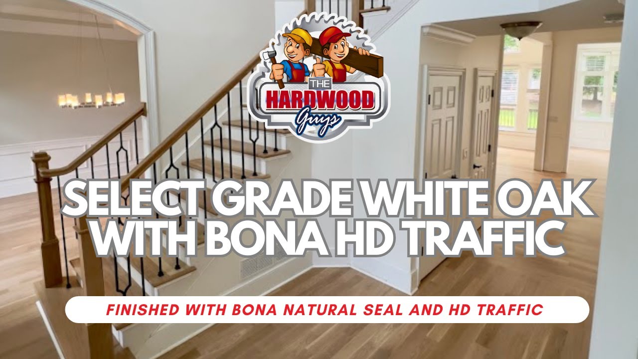 Solid White Oak Floors and Staircase Finished with Bona Natural Sealer and HD Traffic Satin Sheen