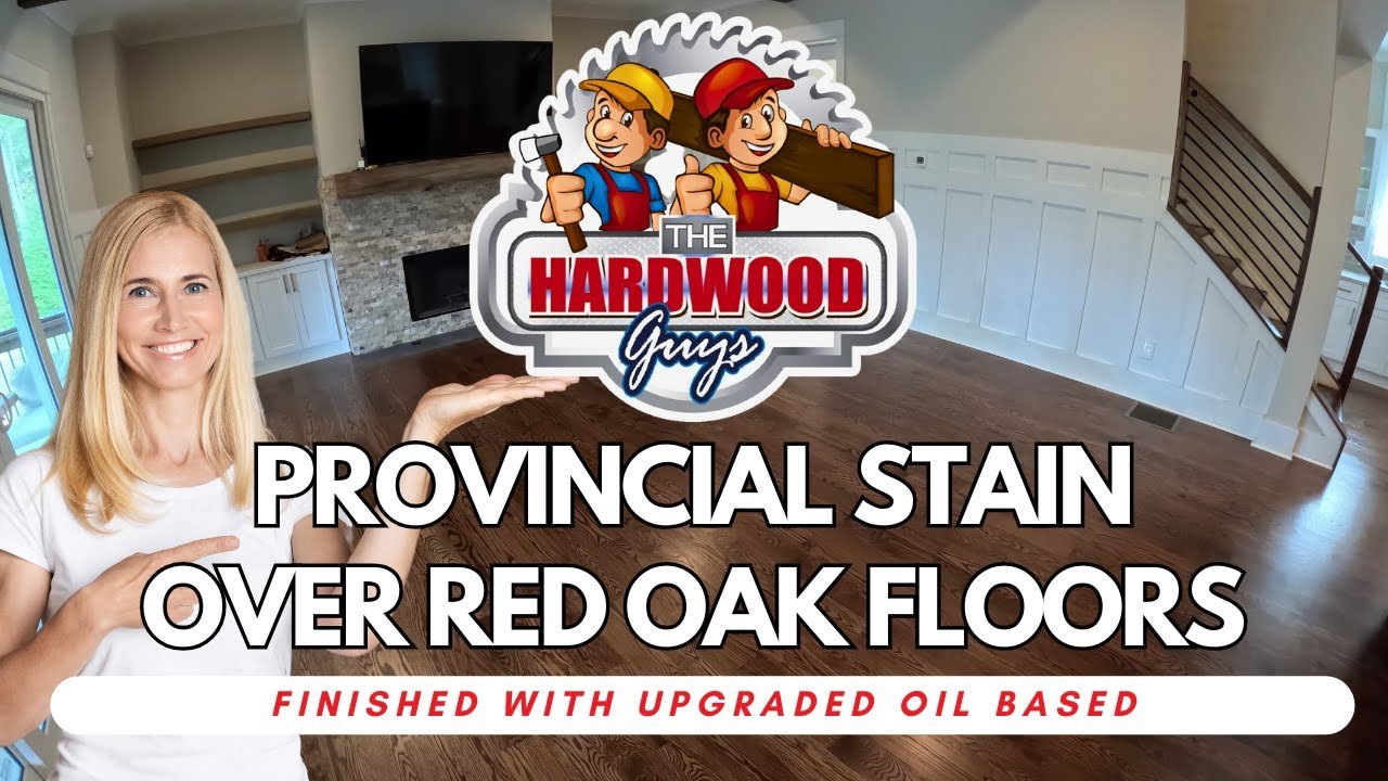 Video thumbnail: a Woodstock, GA main level and stair treads resanded and finished in Provincial stain