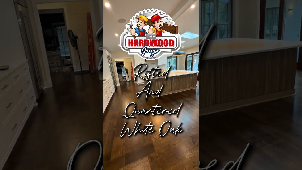 Custom rift and quartered white oak flooring being colour and grain matched to an existing floor